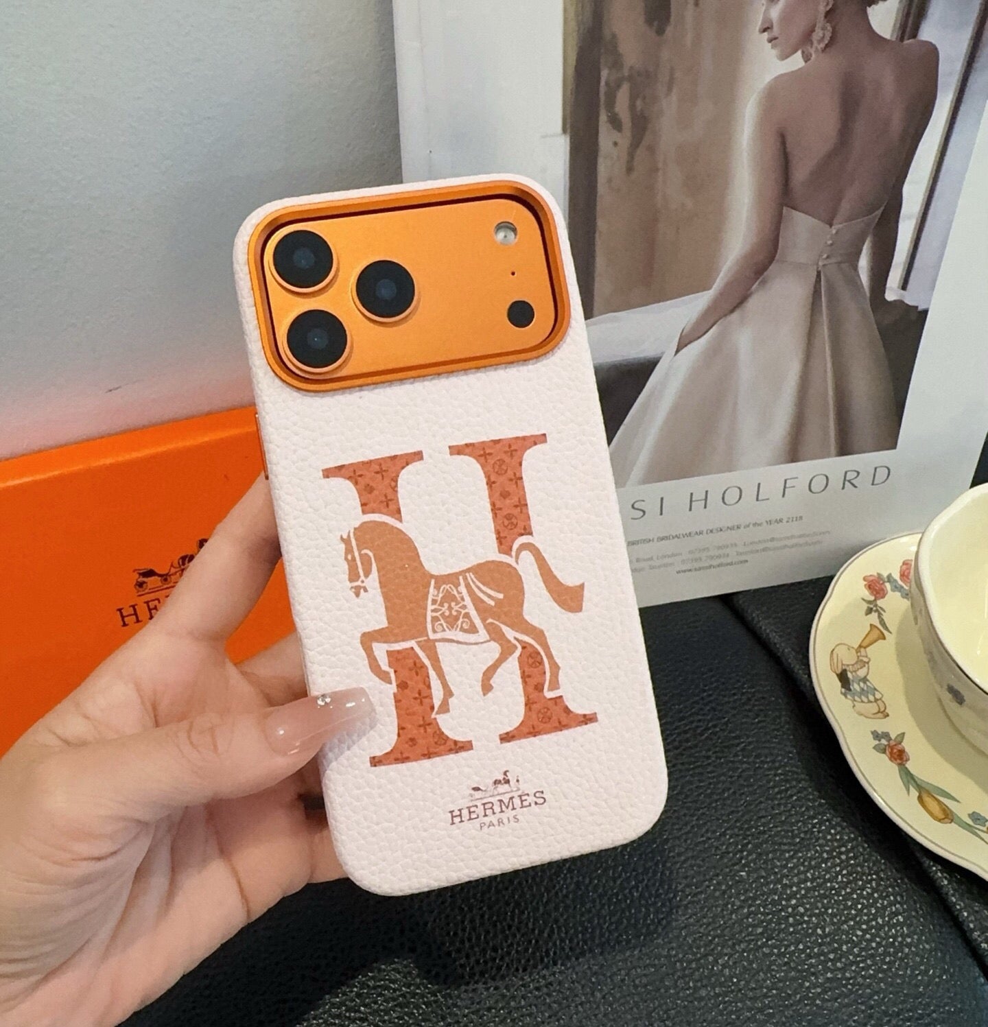 Hermes "HERMÈS PARIS" logo Phone Case 398662