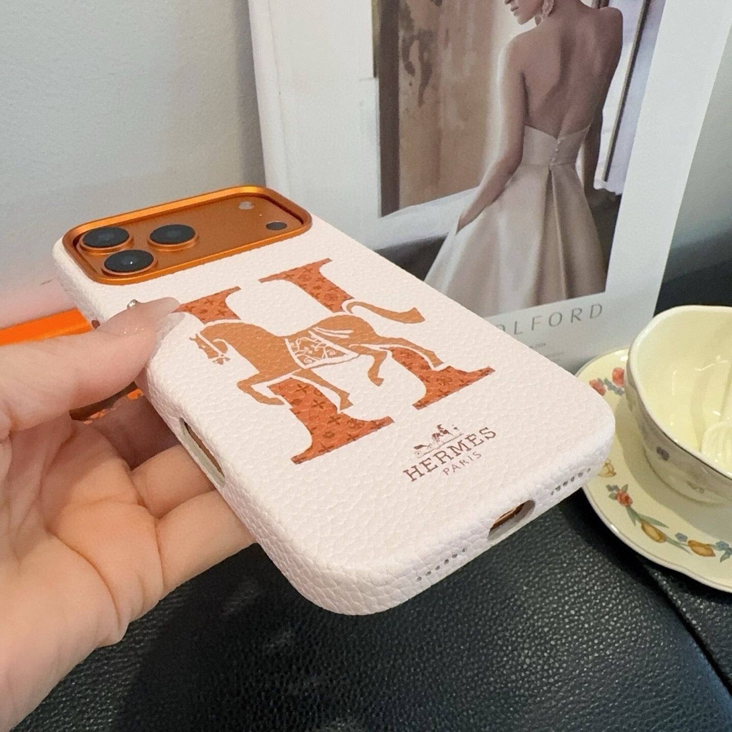 Hermes "HERMÈS PARIS" logo Phone Case 398662