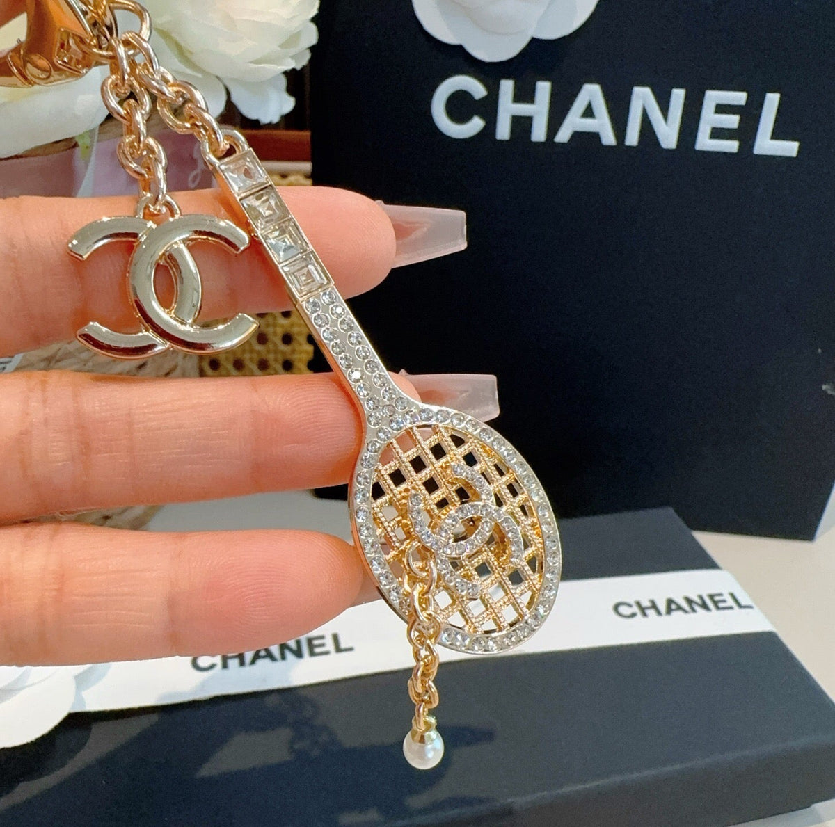 Chanel Tennis Racket Charm 415598