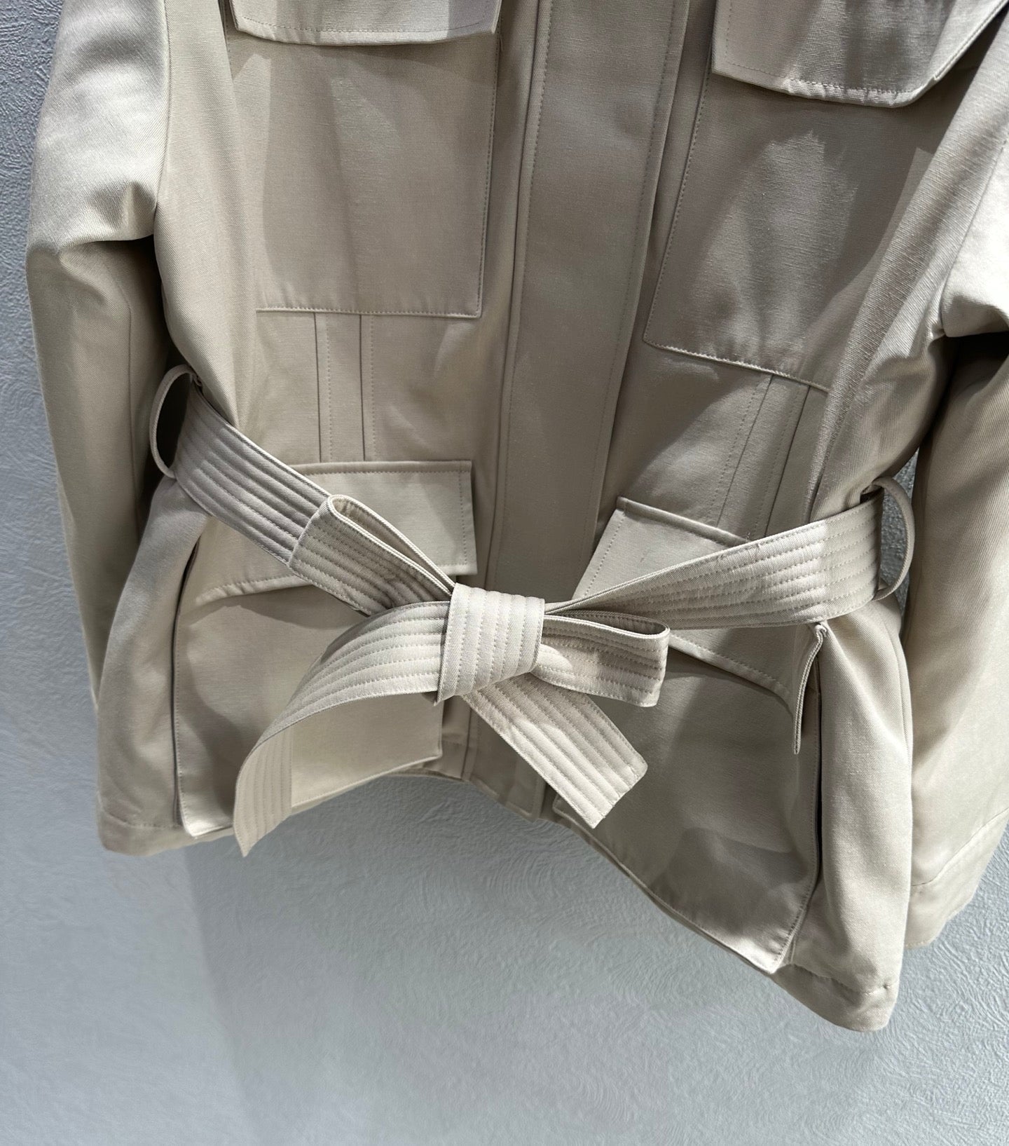 MC 2025 Essalois Hooded Down Field Jacket Cream Viscose Polyester