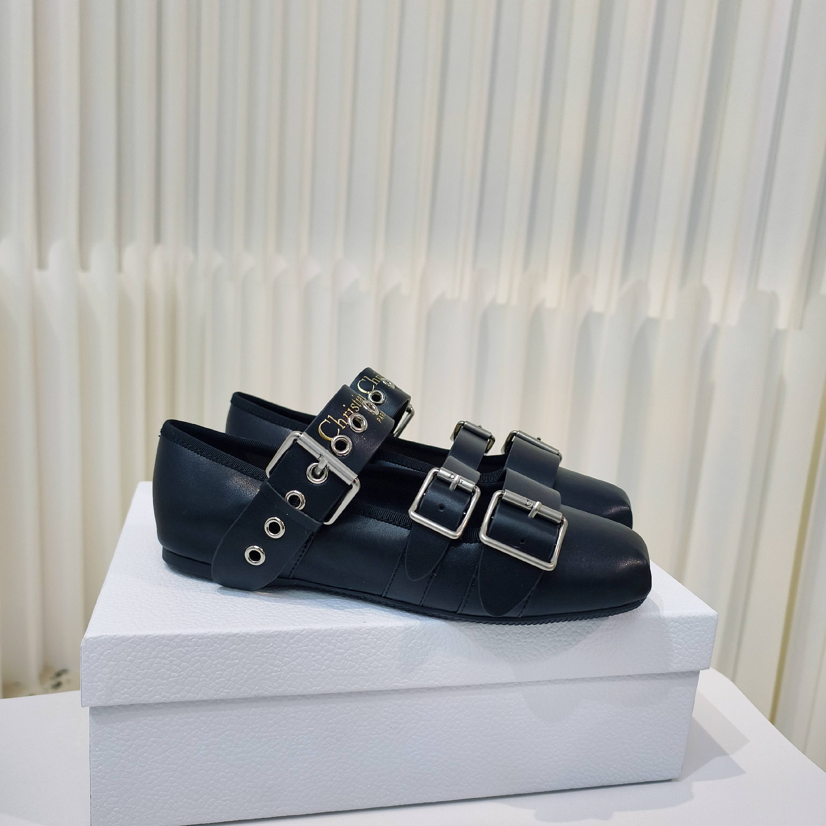 Dior 2026 Mary Jane Flats Suede Calfskin 927880