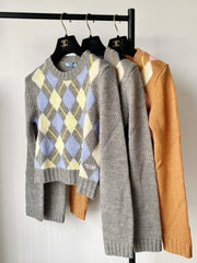 Prada 25 Crop Top Sweater Multicolor Wool 293872