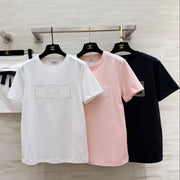 Chanel 2026 Embossed Embroidered T-Shirt Cotton 195020