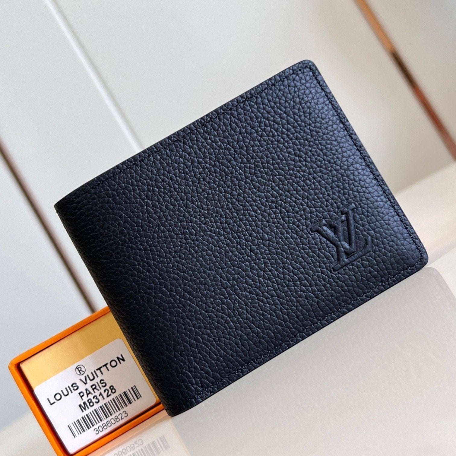 MULTIPLE WALLET 10CM BLACK CALFSKIN