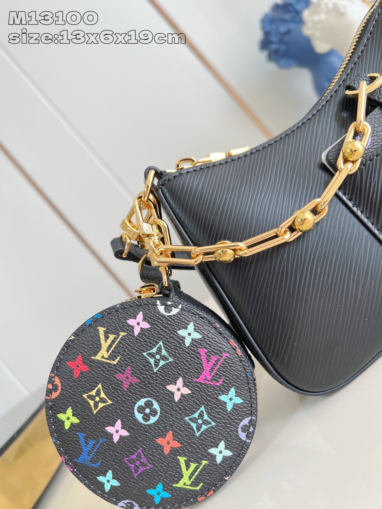 LV Marellini LV x TM Black Epi Cowhide 203652