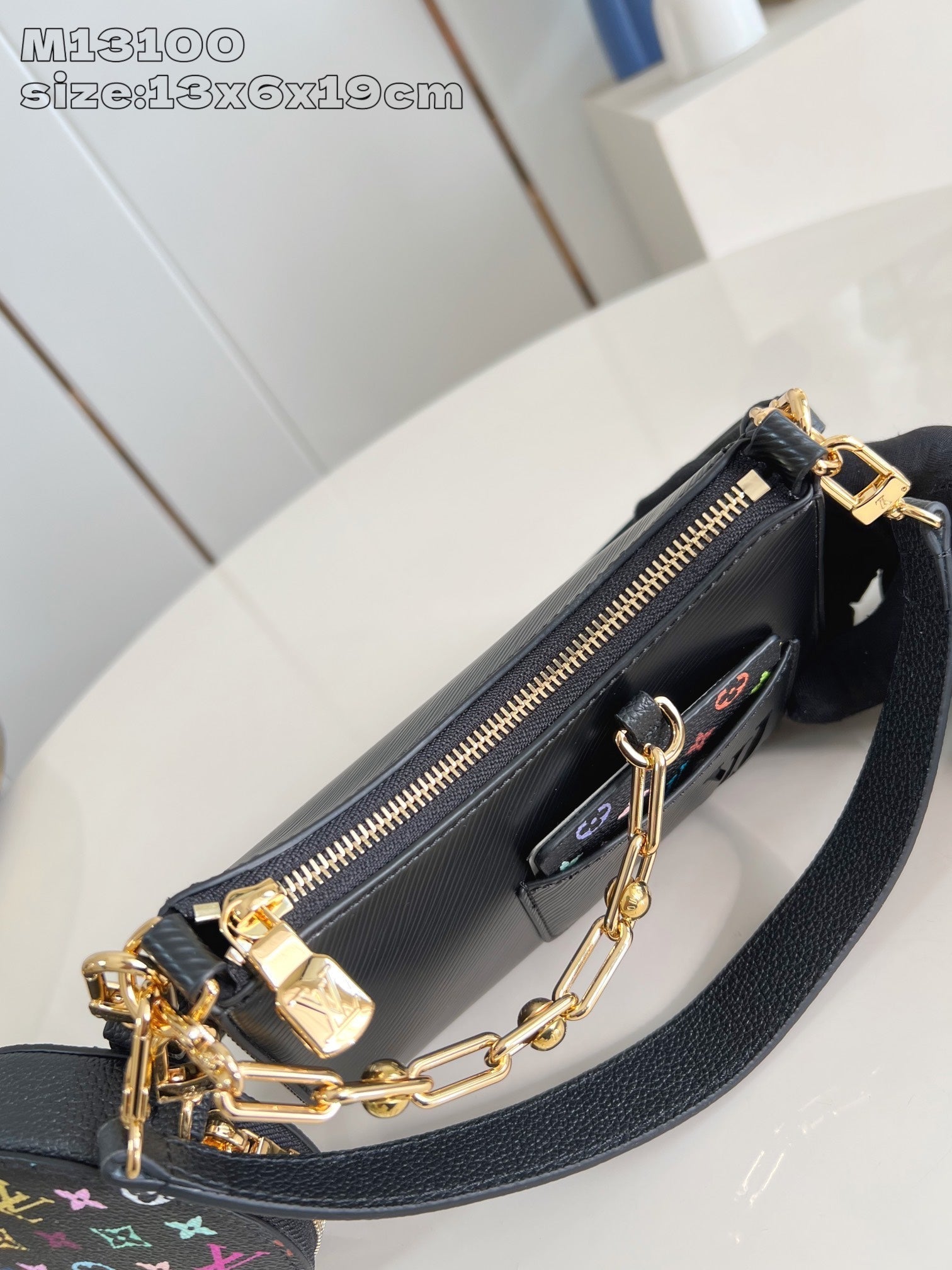 LV Marellini LV x TM Black Epi Cowhide 203652