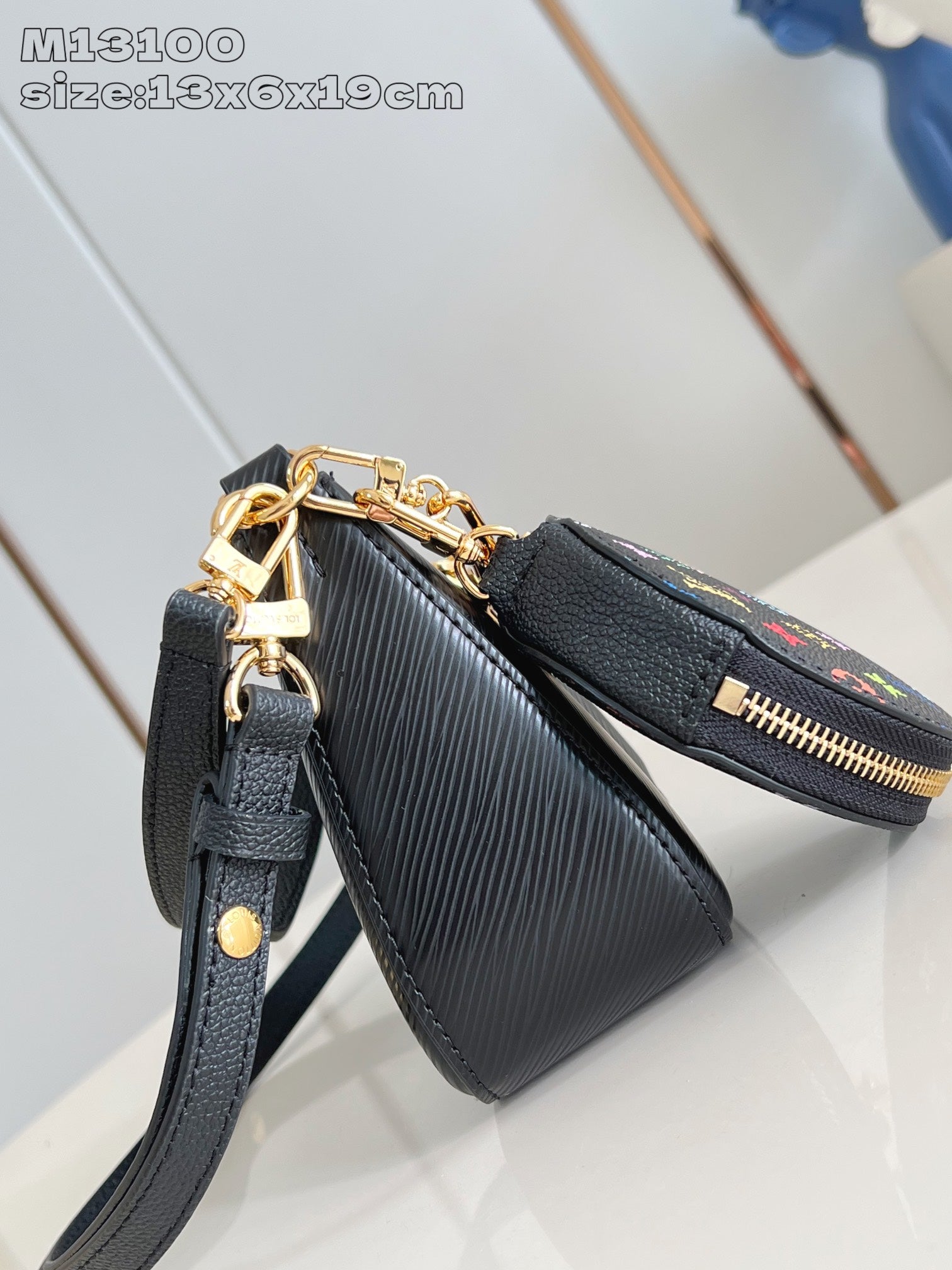 LV Marellini LV x TM Black Epi Cowhide 203652