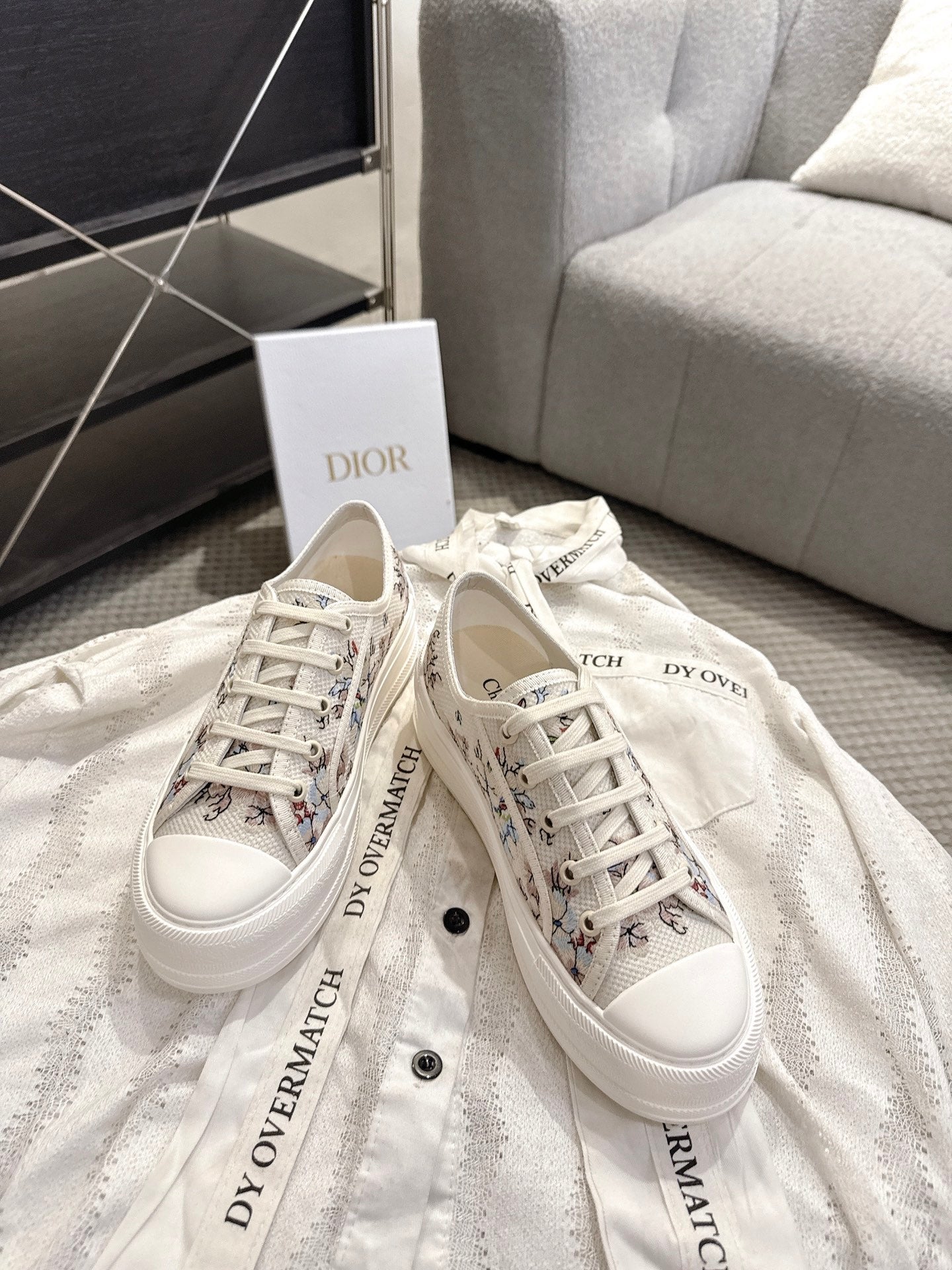 Dior 2026 Embroidered Platform Sneaker Canvas 932124