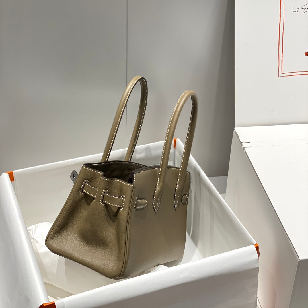 HM Shoulder Birkin 29 Etoupe Brown Leather 222349
