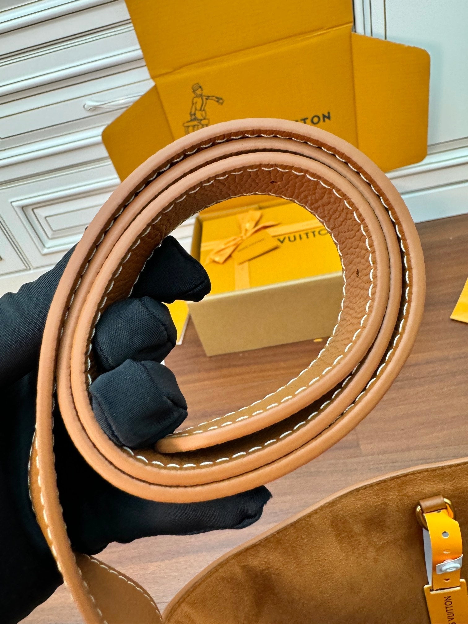 LOW KEY HOBO MM 31CM BROWN CALFSKIN