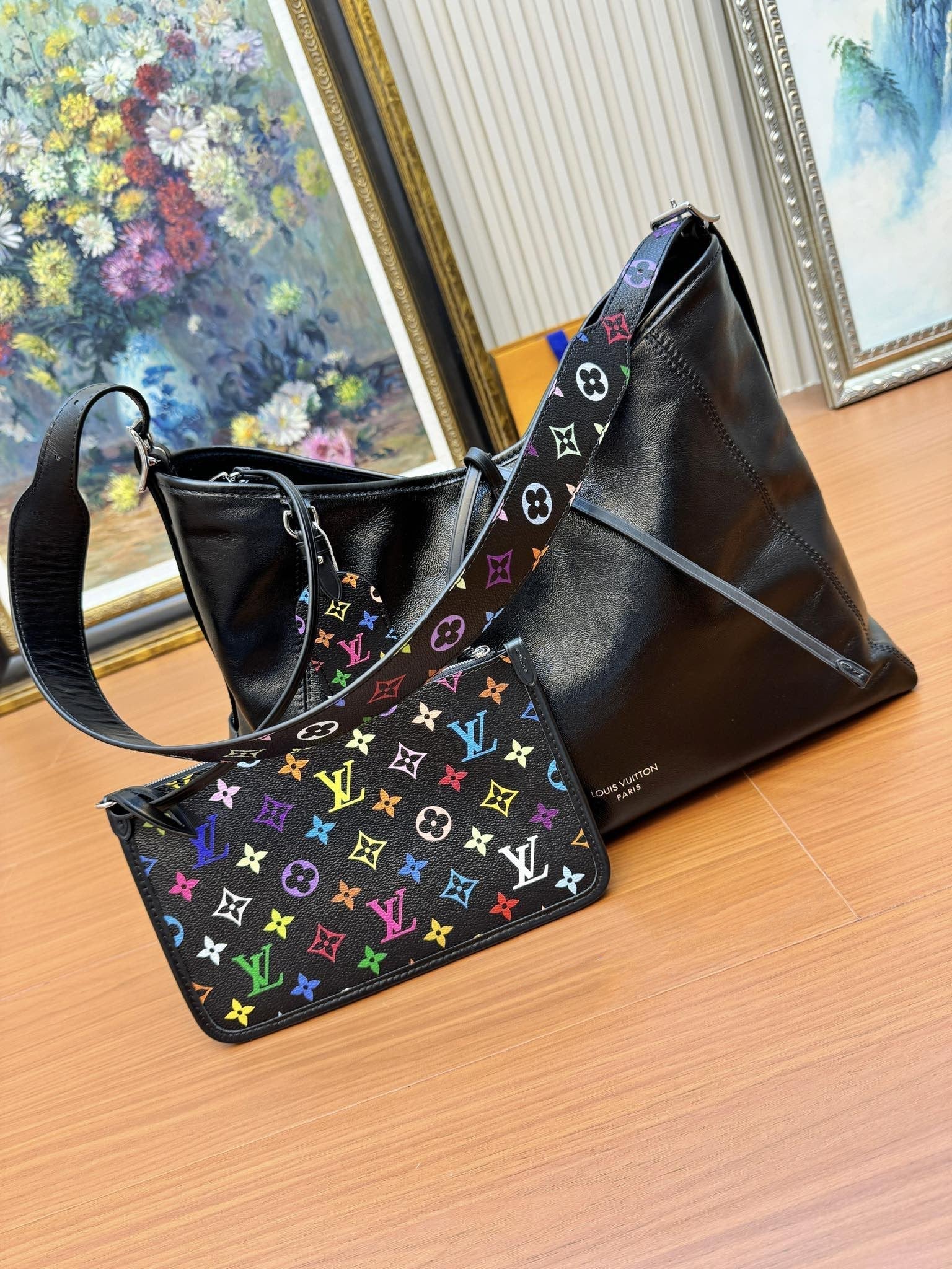 LV CarryAll Vibe LV x TM 39cm Black Sheepskin 206019