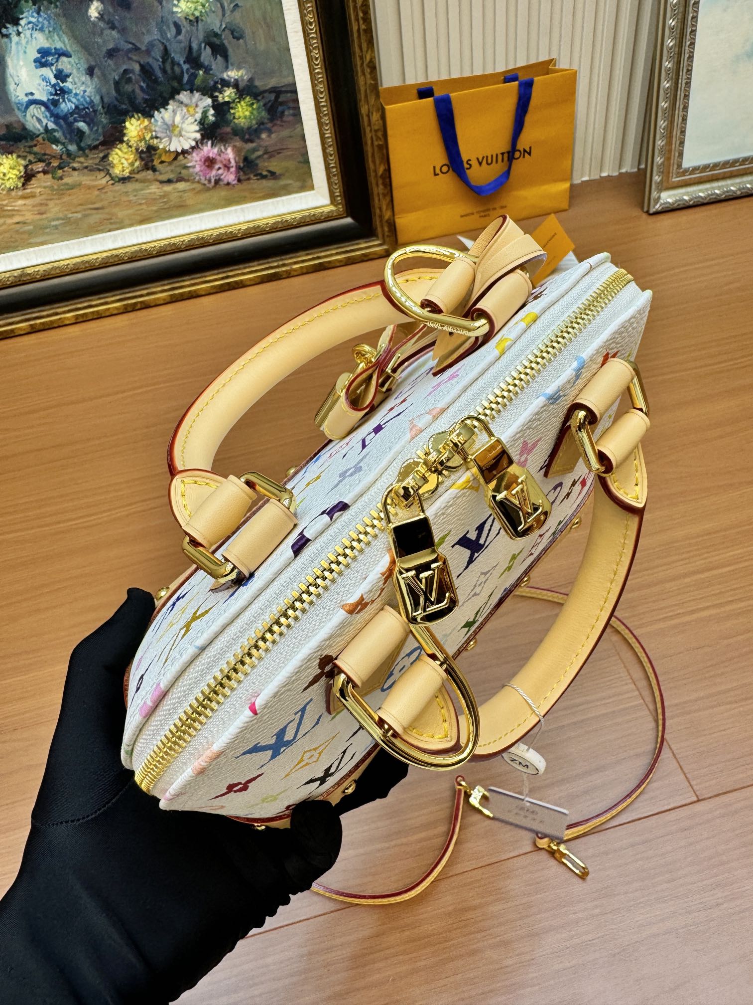 LV Alma BB 23cm White Multicolore Monogram Canvas 206011