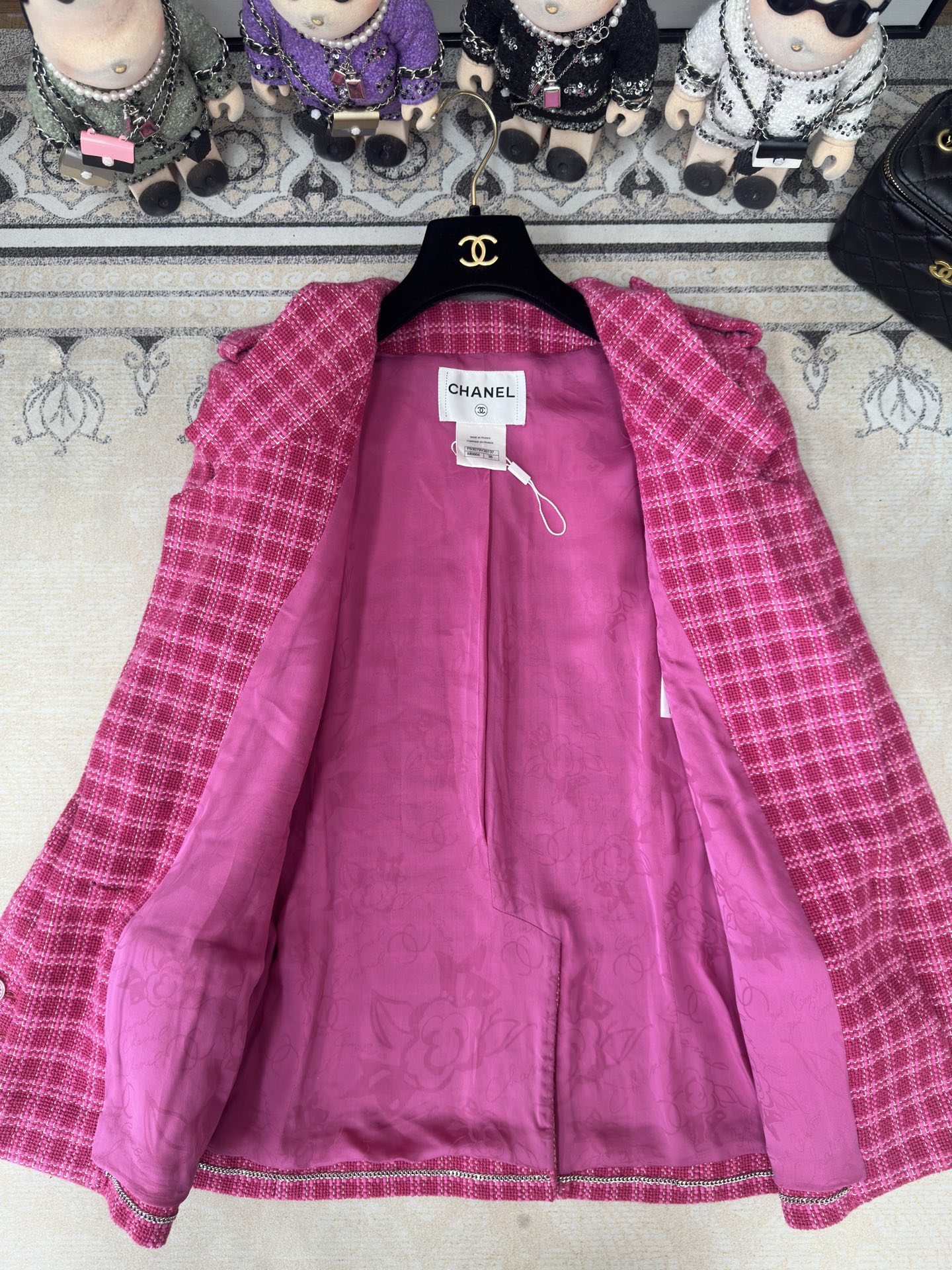 CC  Tweed Jacket Dack Pink Cotton 251875