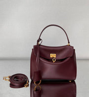 Balenciaga Mini Bag 22 Burgyndy Calfskin Gold Hardware