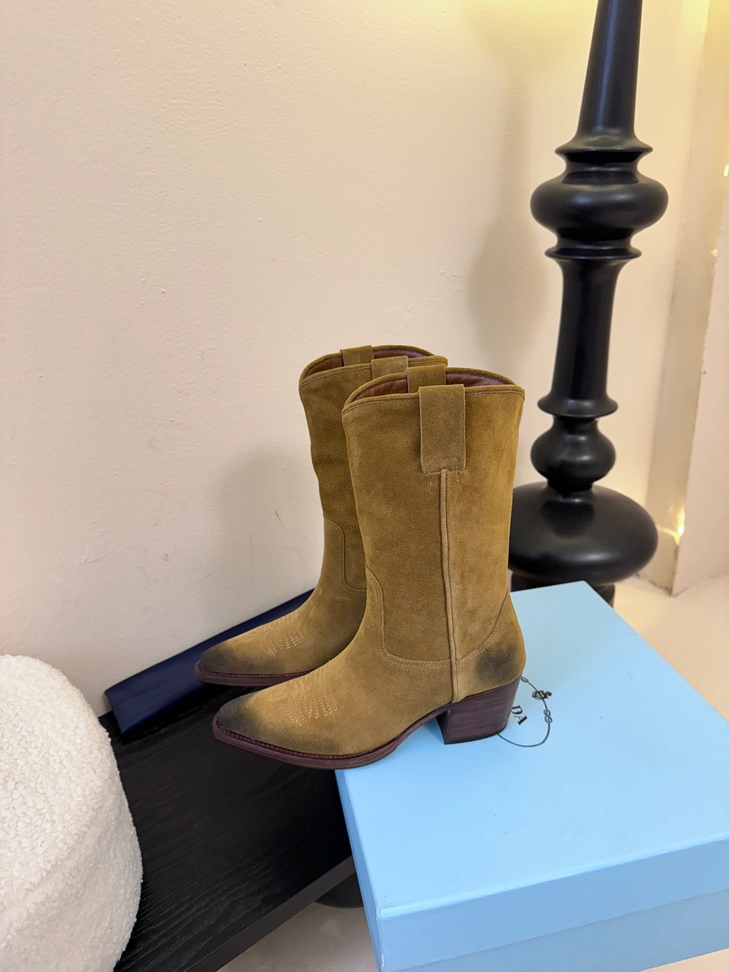 PRA short boots brown black suede 478572