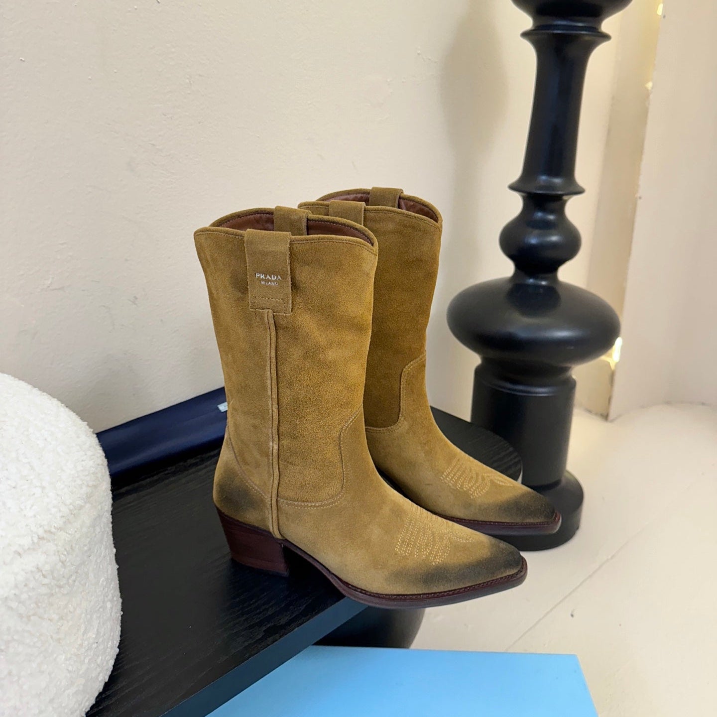 PRA short boots brown black suede 478572