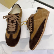 The Row 2025 Sneaker Dark Brown mix Tan Suede Sheepskin 576014