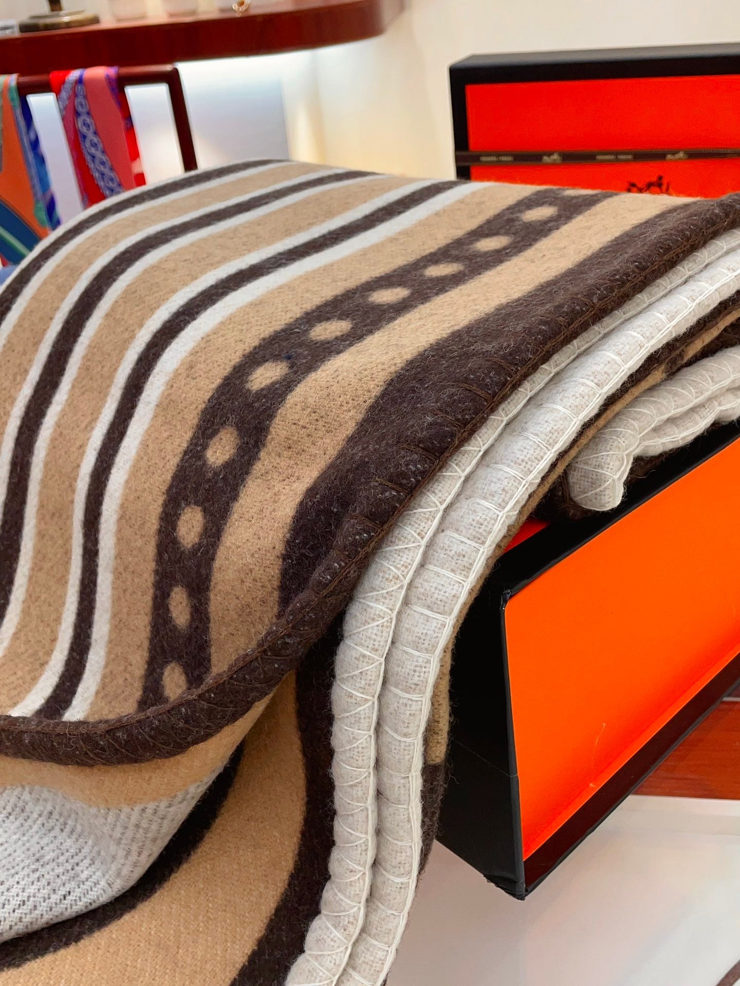 Grand Tralala Blanket Beige Wool Cashmere