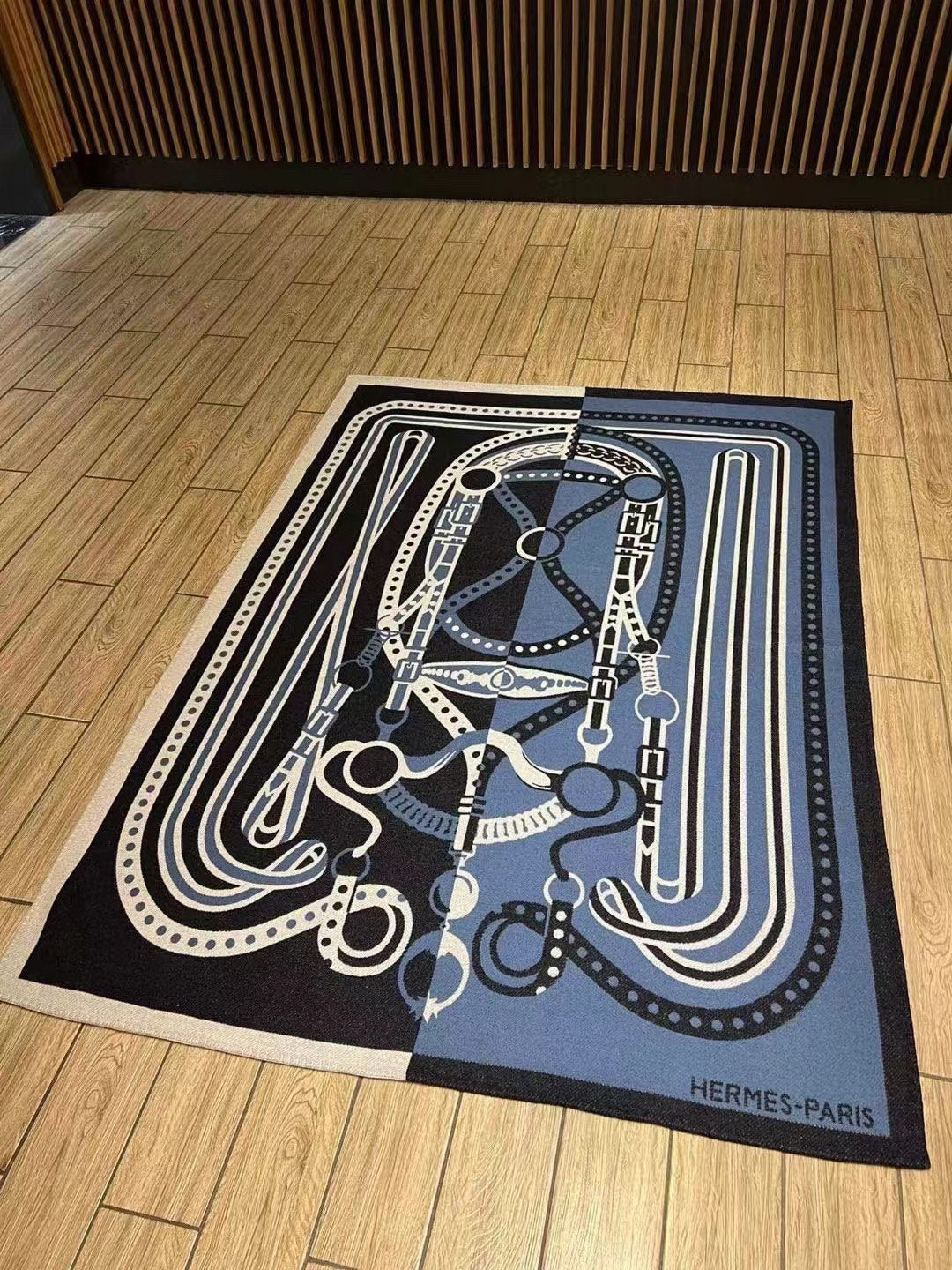 Grand Tralala Blanket Blue Wool Cashmere