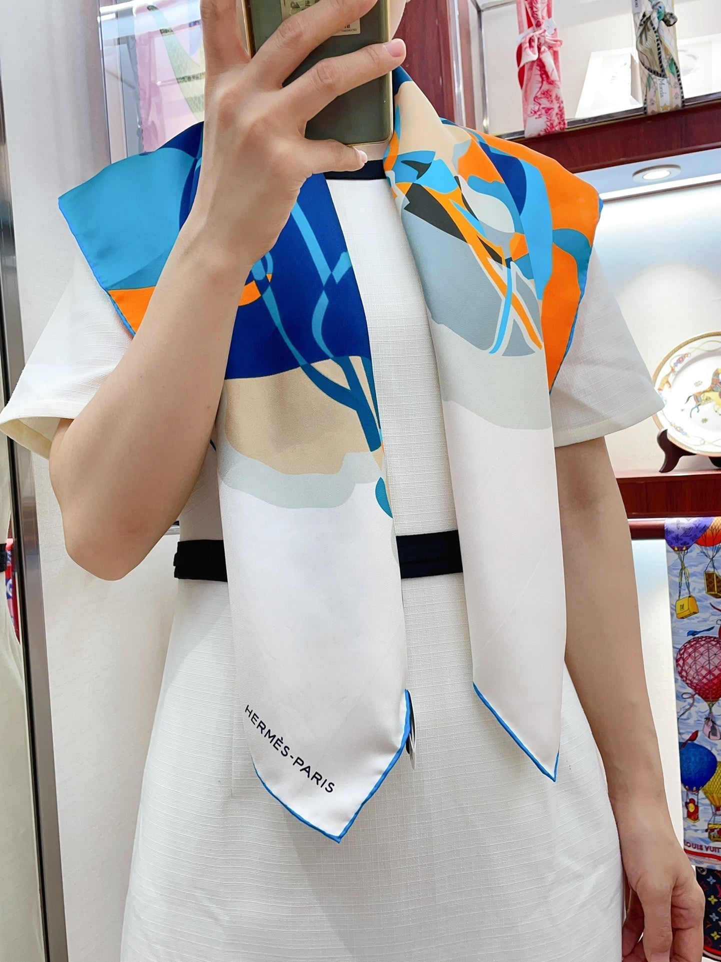 Scarf 90 CM In Colorful Silk Twill 233122