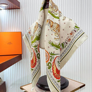 Guepards Bandana Double Face Scarf 90 CM In Colorful Silk 301849