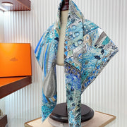 Les Folies Du Faubourg Scarf 90 CM In Colorful Silk Twill 304377