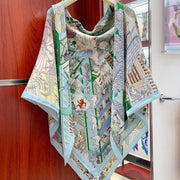 Animapolis Scarf Limited Edition 140 CM In Colorful Cashmere And Silk 306572