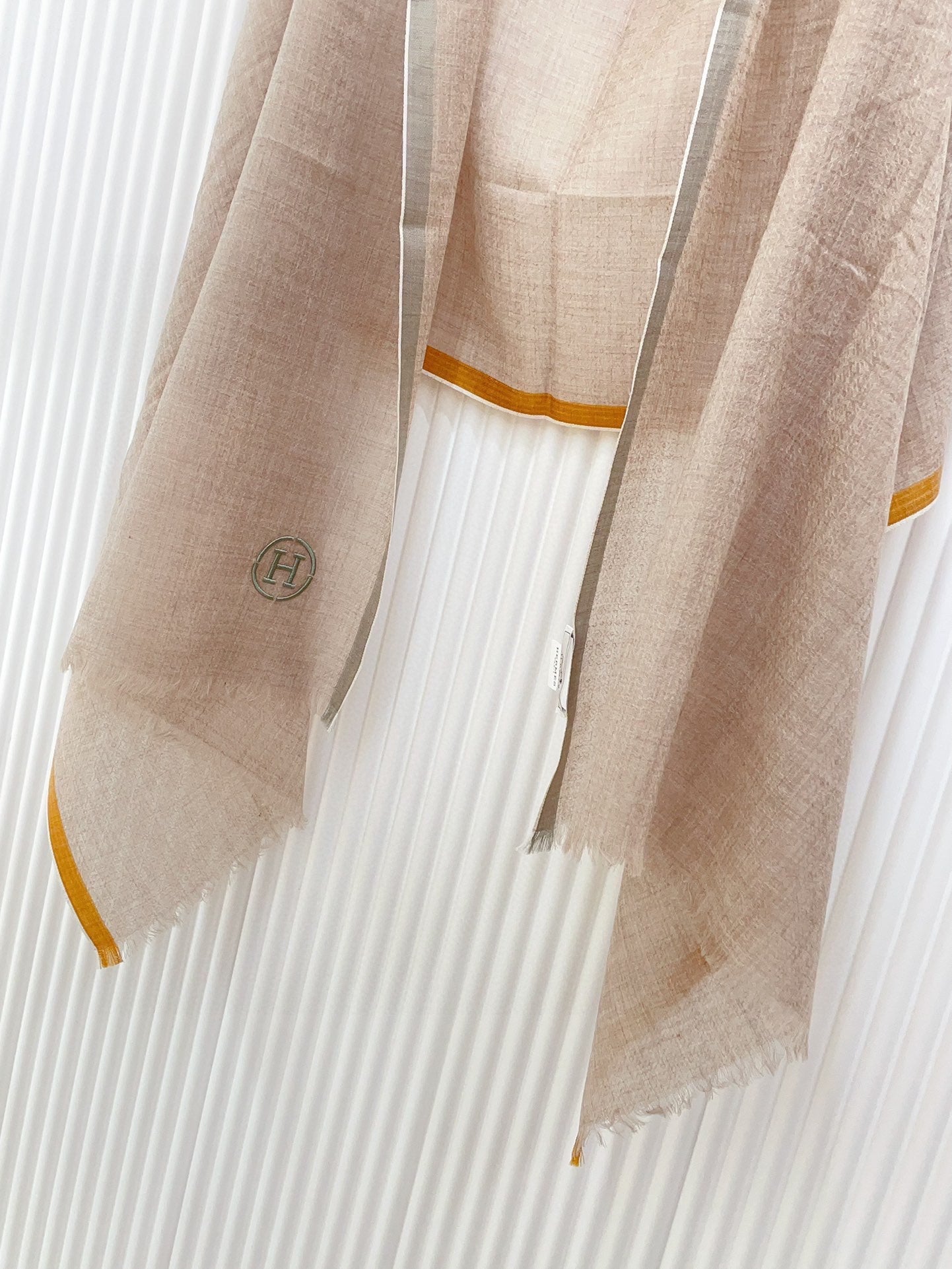 SCARF 180 CM IN CAMEL BROWN CASHMERE 388146