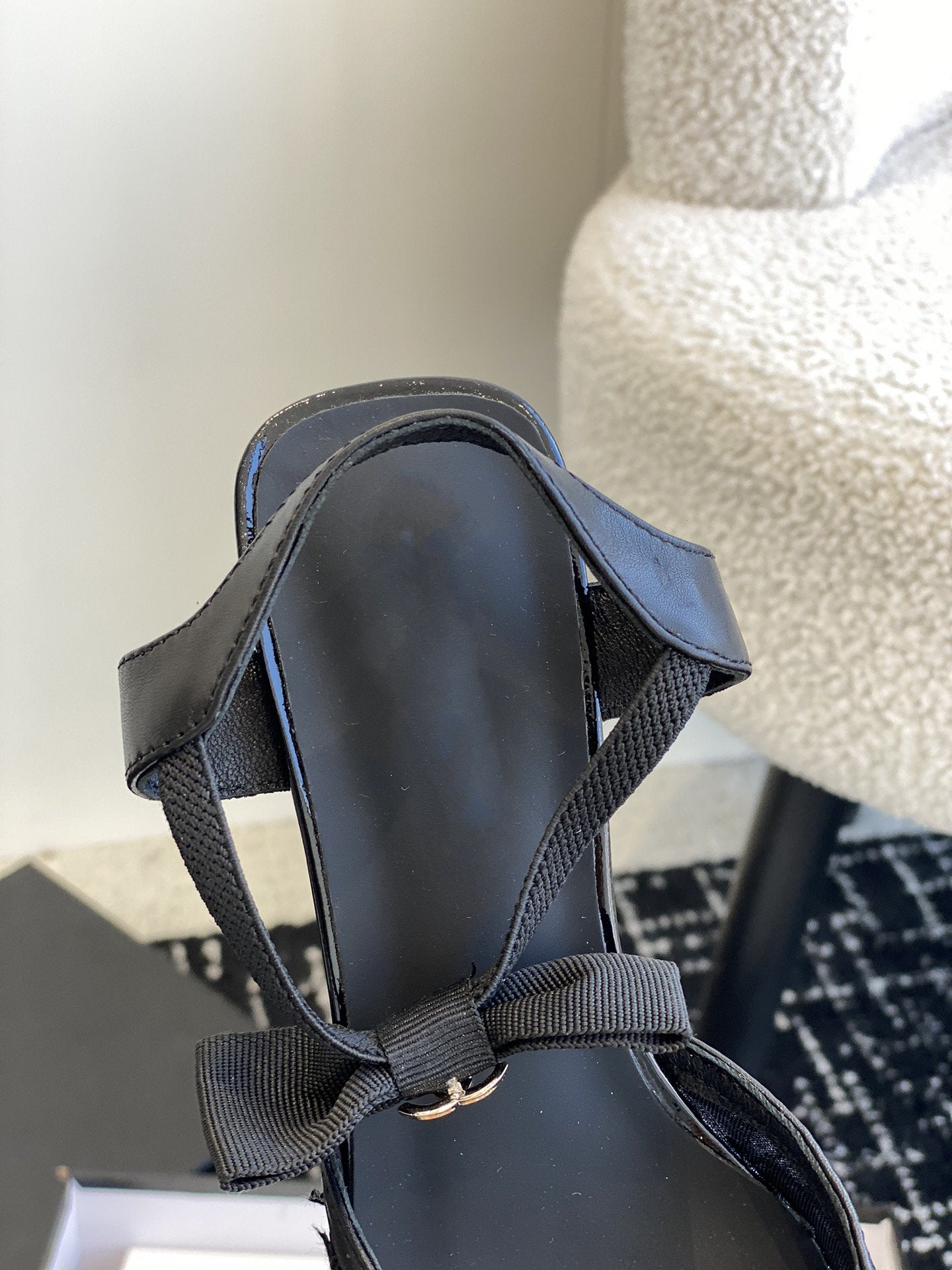slingbacks 45 black tweed lambskin