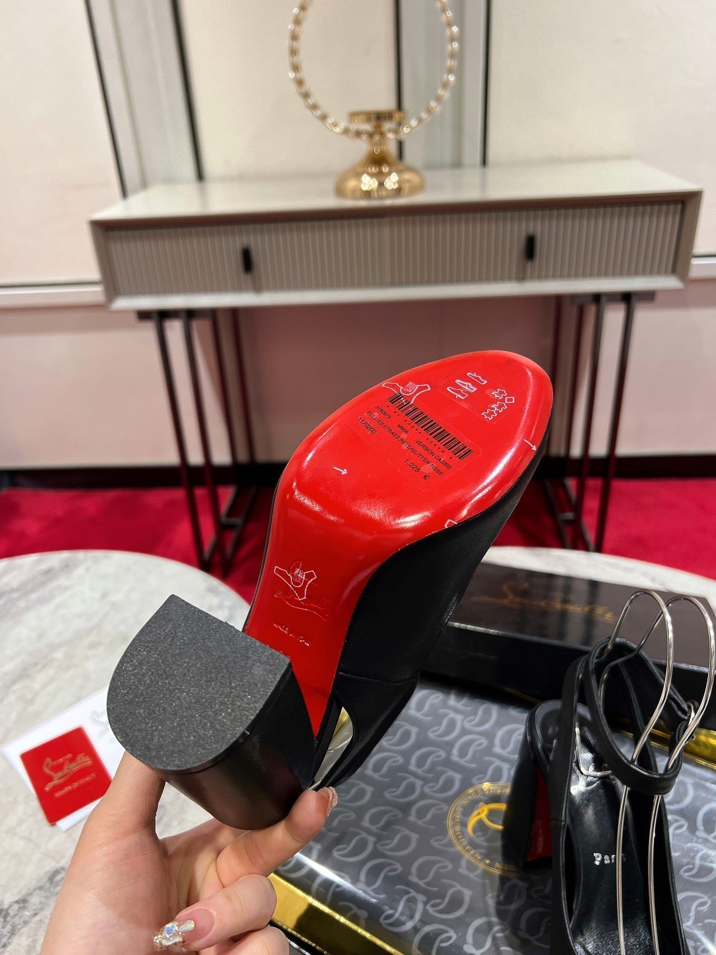 CL Miss Sab Sling Pumps 85mm Nappa Leather Black