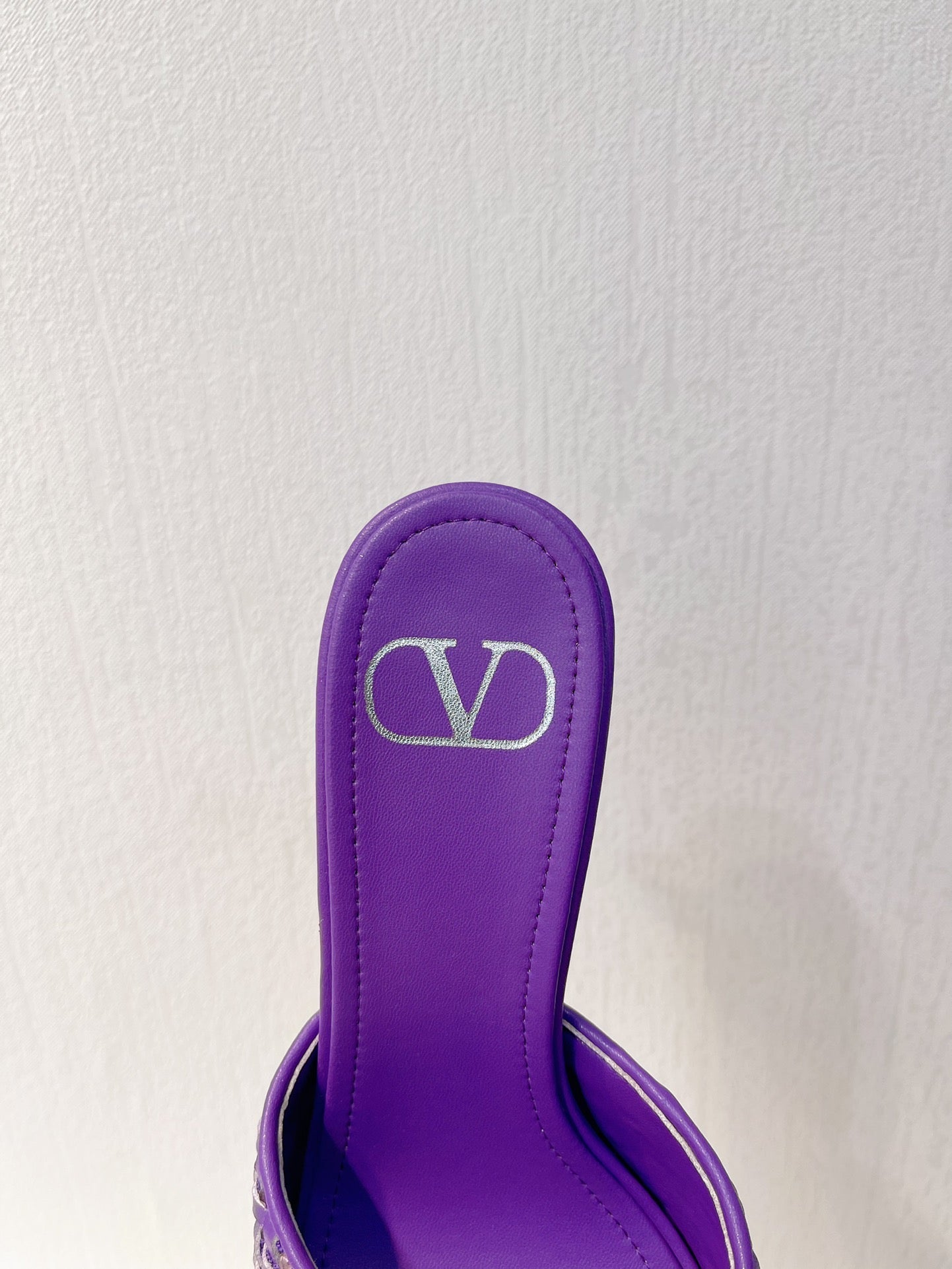 VT High Heeled Sandals Purple Sheepskin 292792