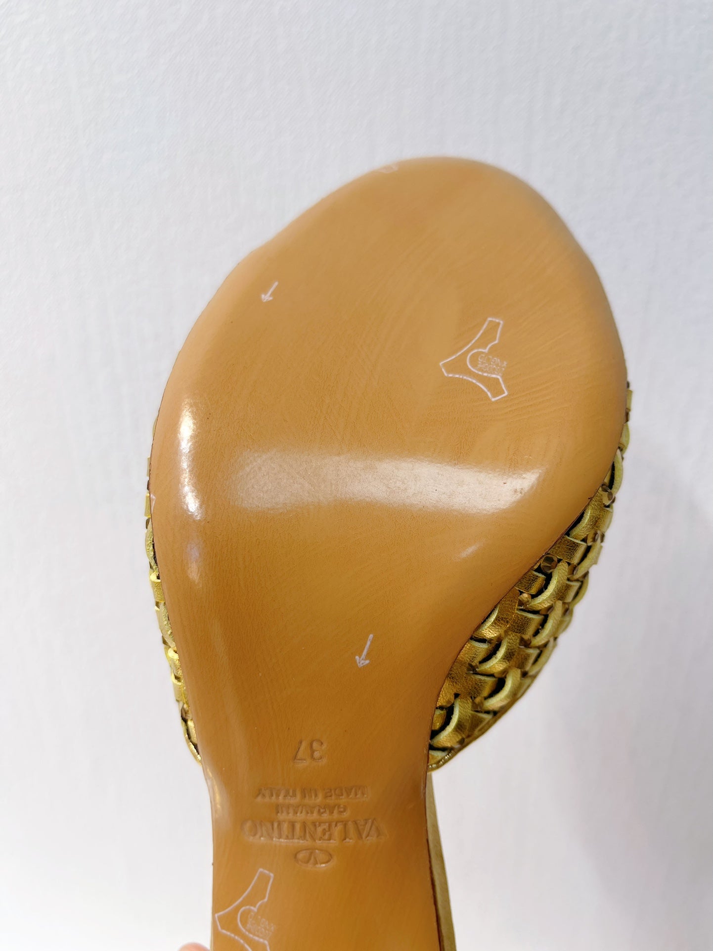 VT High Heeled Sandals Gold Sheepskin 292795