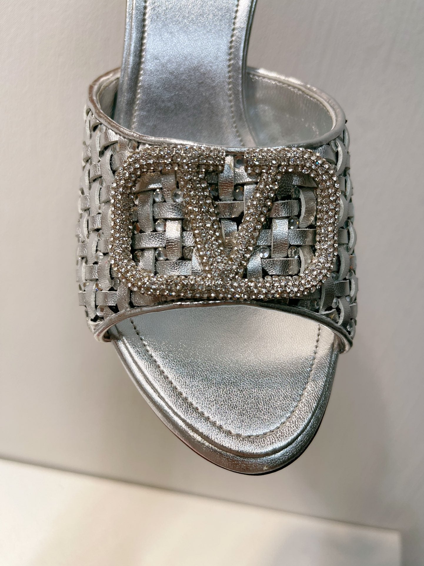 VT High Heeled Sandals Silver  Sheepskin 292798