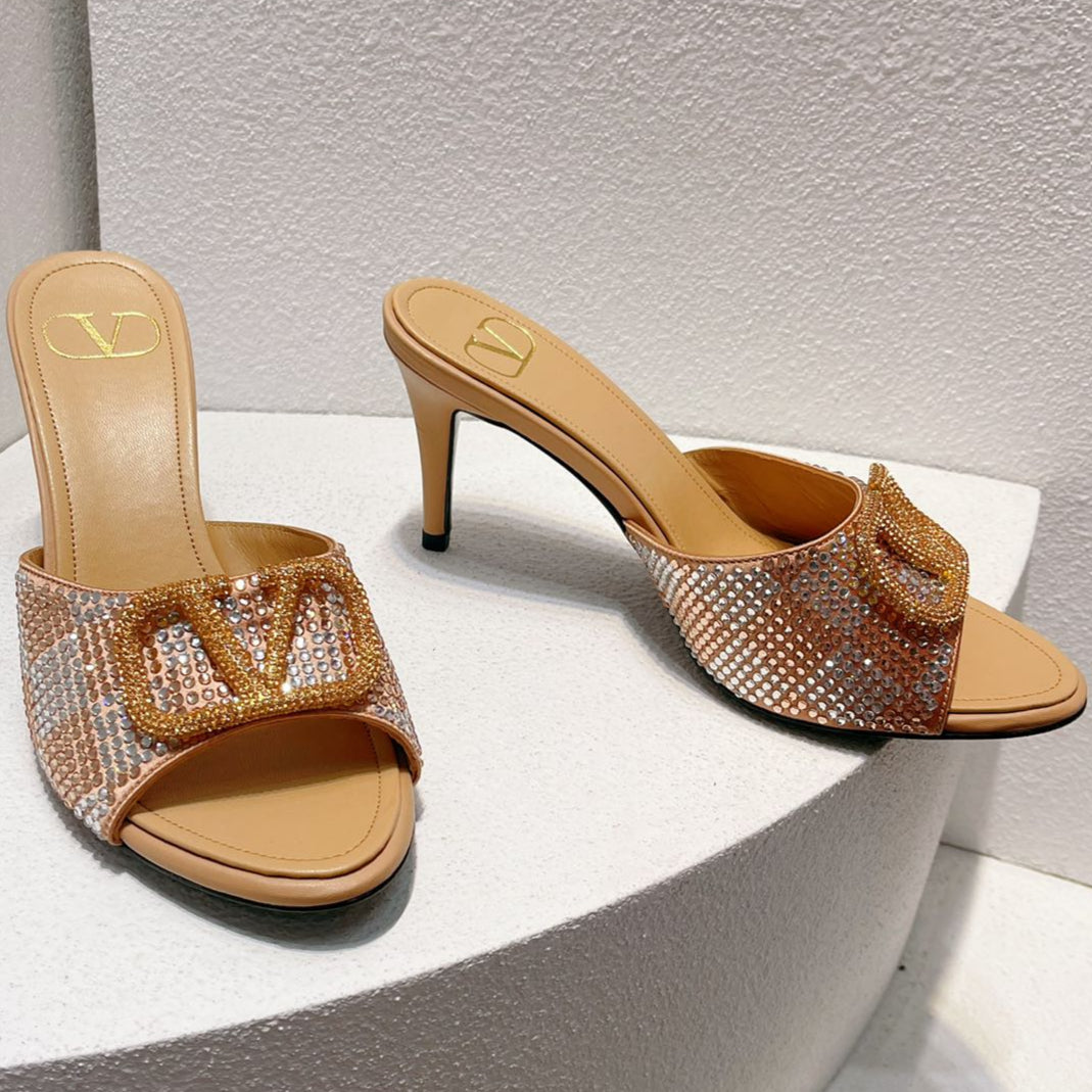 VT High Heeled Sandals Marigold Sheepskin 292833