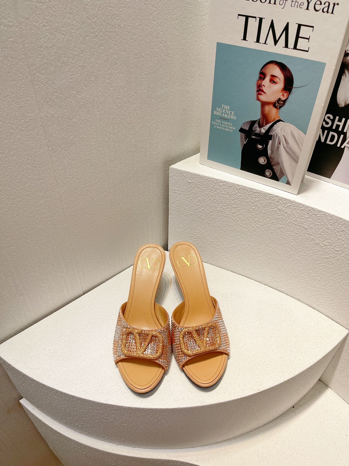 VT High Heeled Sandals Marigold Sheepskin 292833