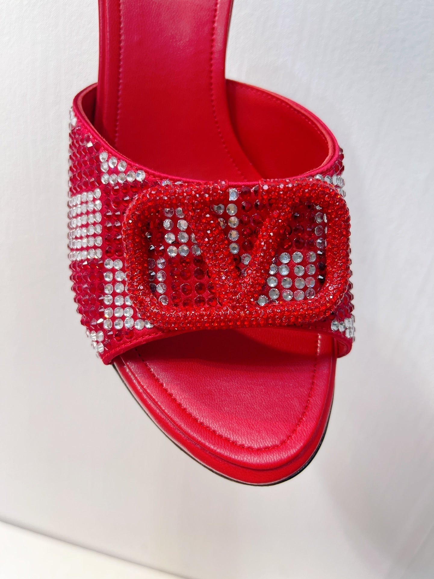 VT High Heeled Sandals Cherry Red  Sheepskin 292838