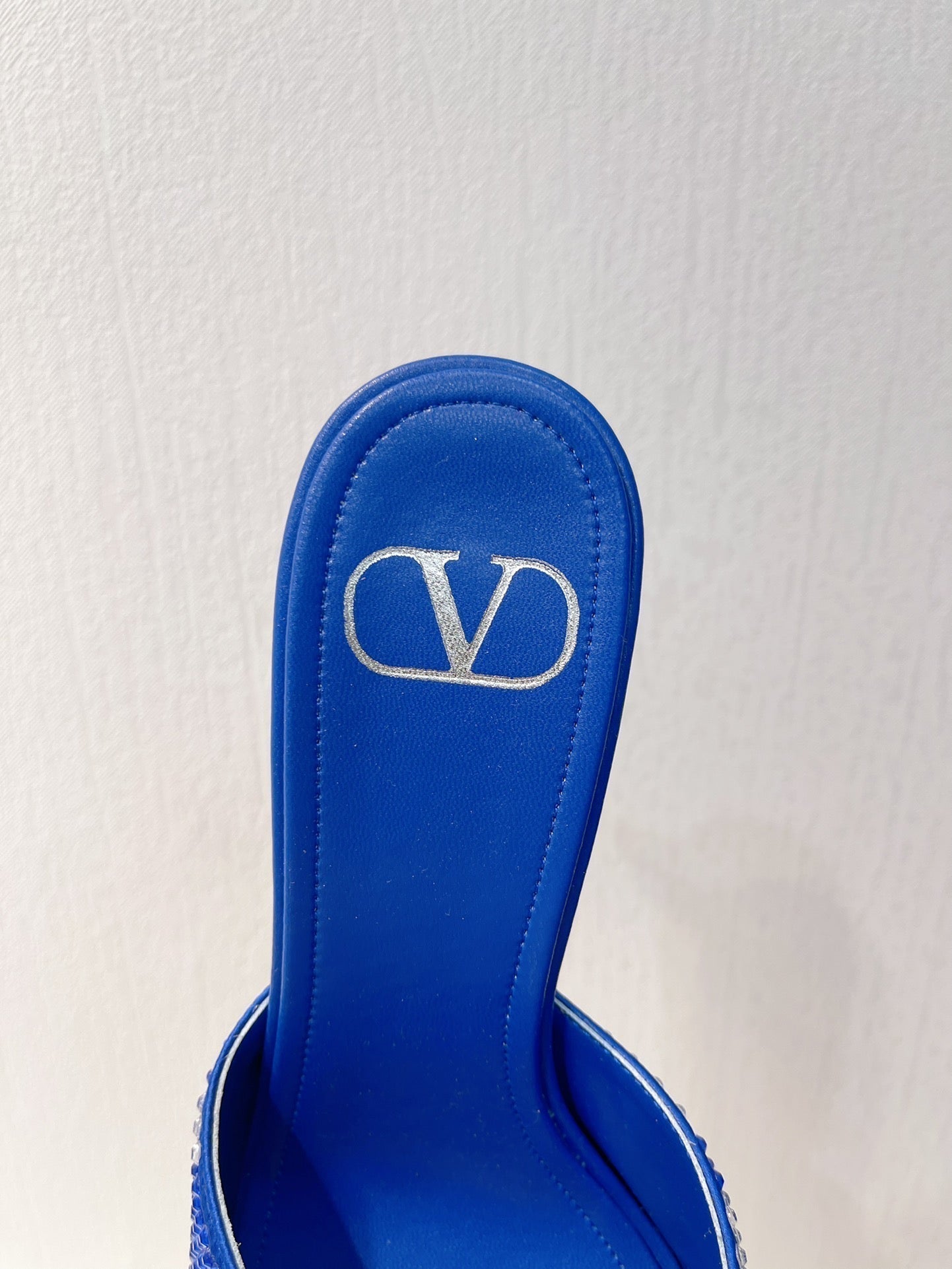 VT High Heeled Sandals Blue Sheepskin 292839