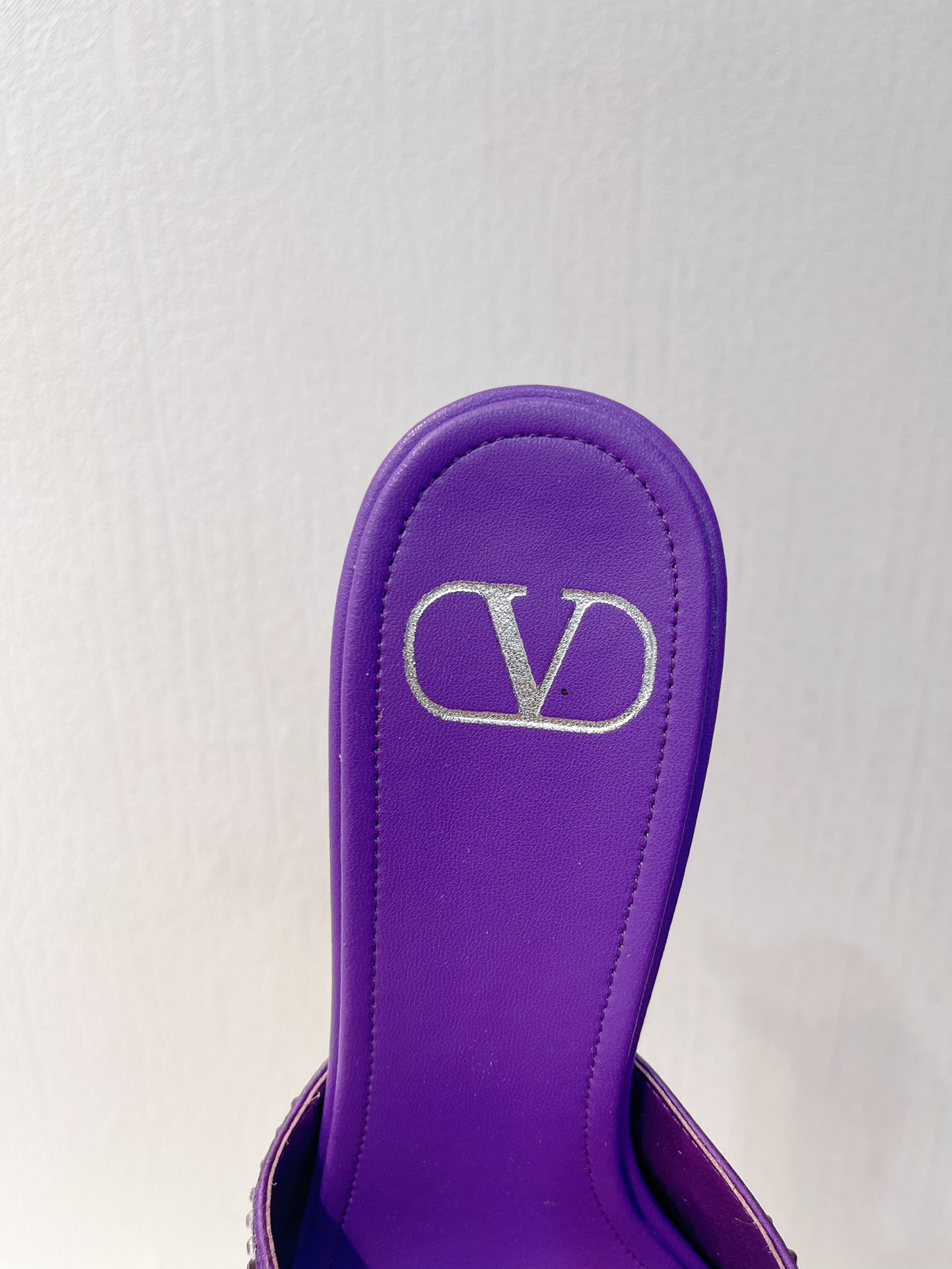 VT High Heeled Sandals Purple Sheepskin 292841
