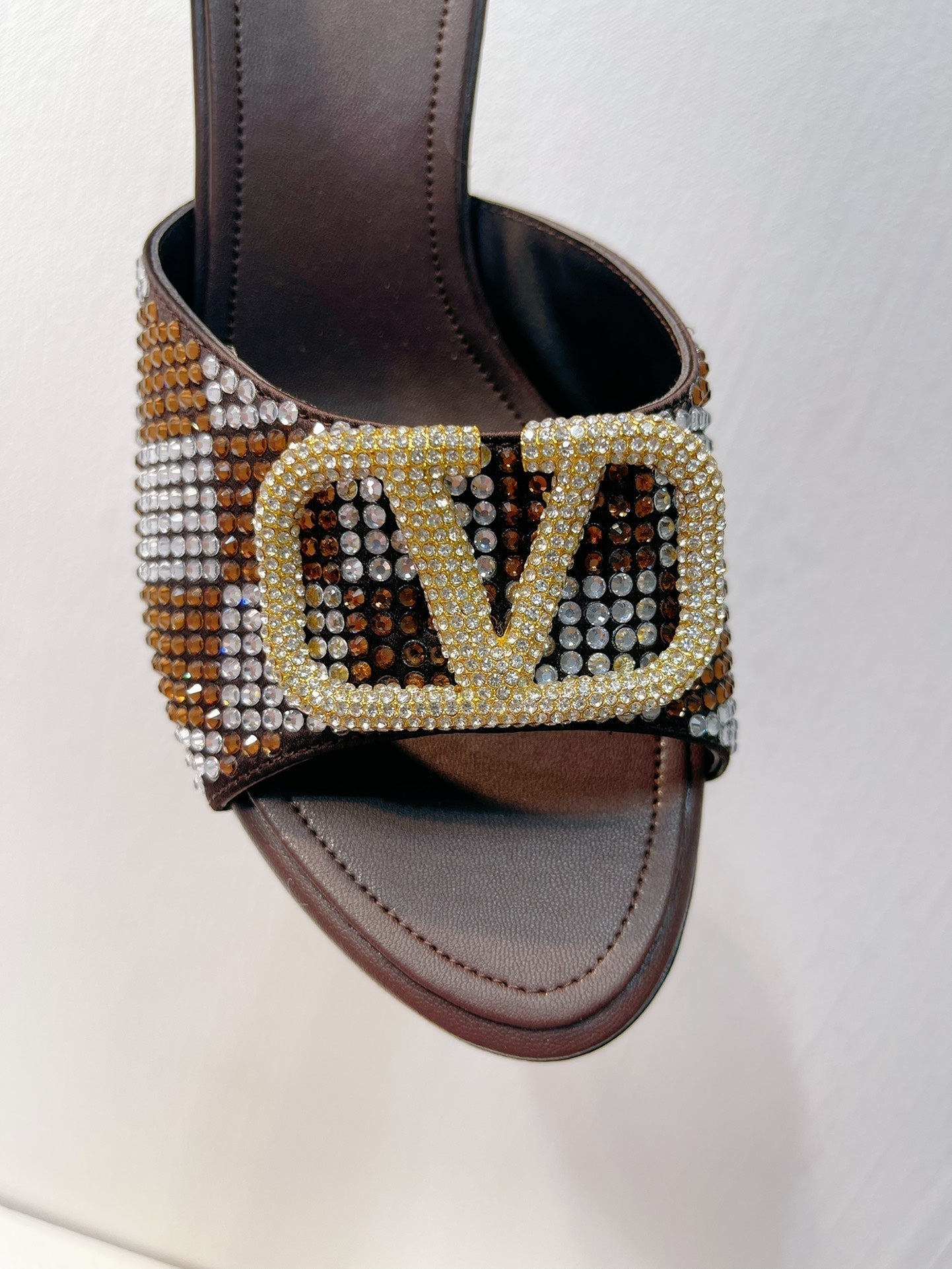 VT High Heeled Sandals Brown Sheepskin 292848