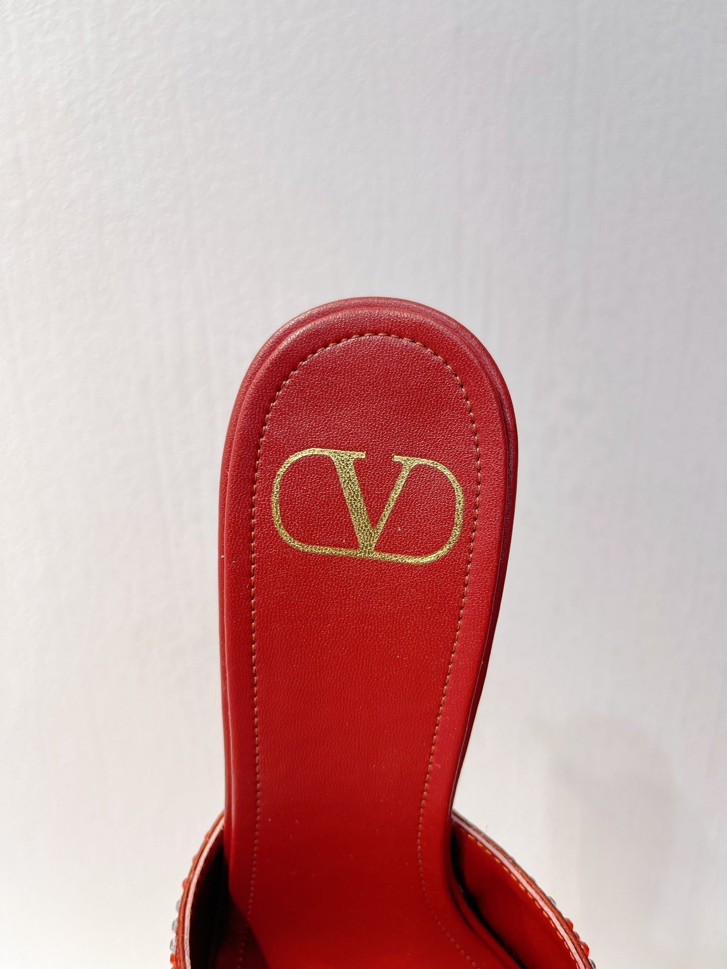 VT High Heeled Sandals Red Sheepskin 292849