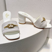 VT Leather Mules White Cowhide 292868