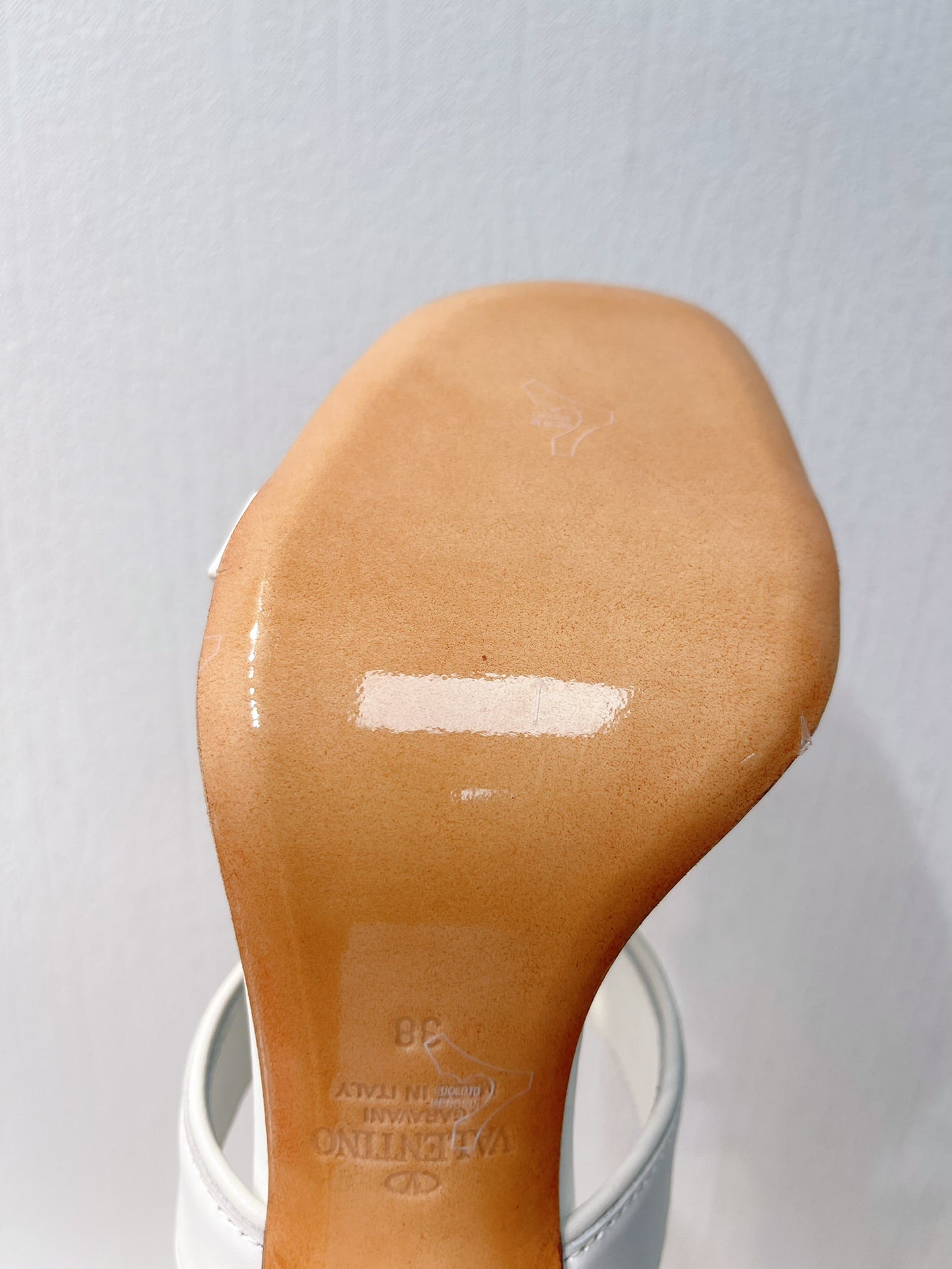 VT Heeled Sandal White Cowhide 292878