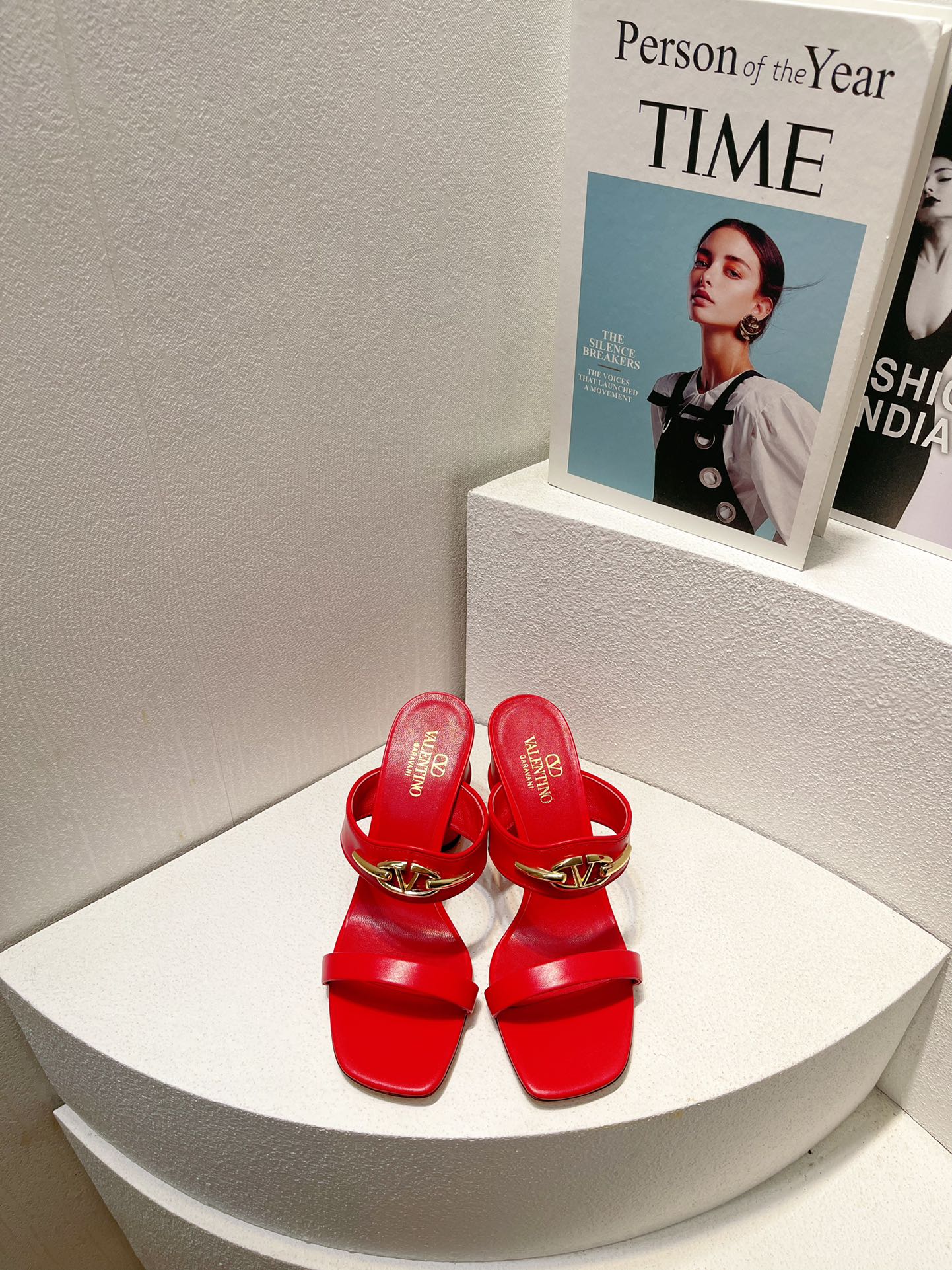 VT Heeled Sandal Red Cowhide 292879