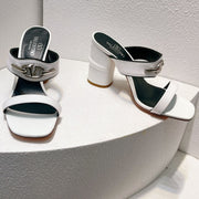 VT Heeled Sandal White Cowhide 292886