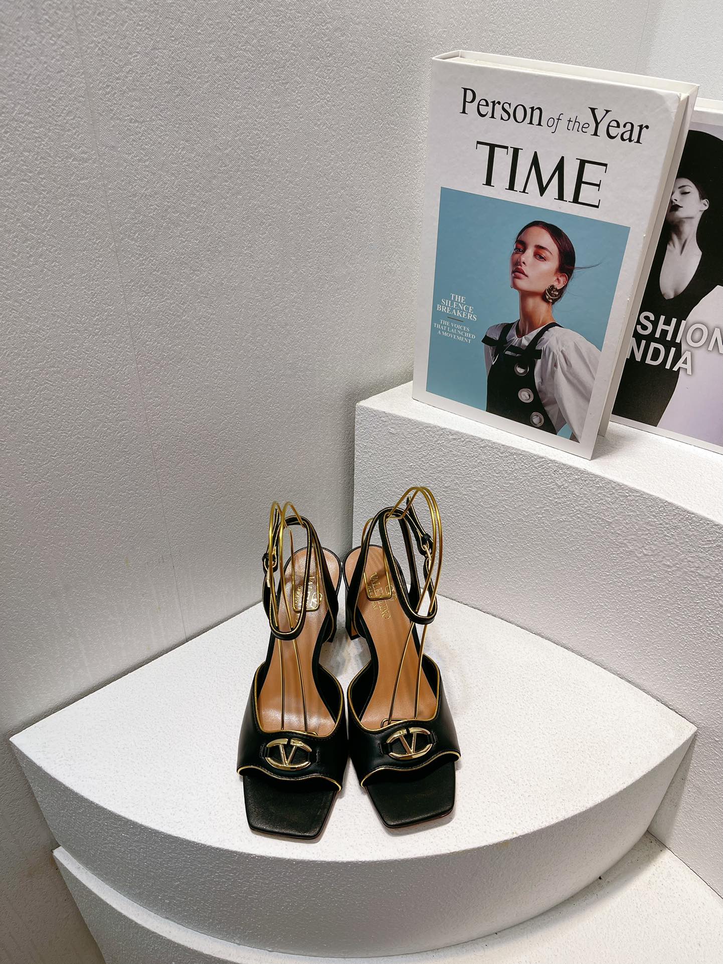 VT Sandals Heels  70mm Black Cowhide 292777