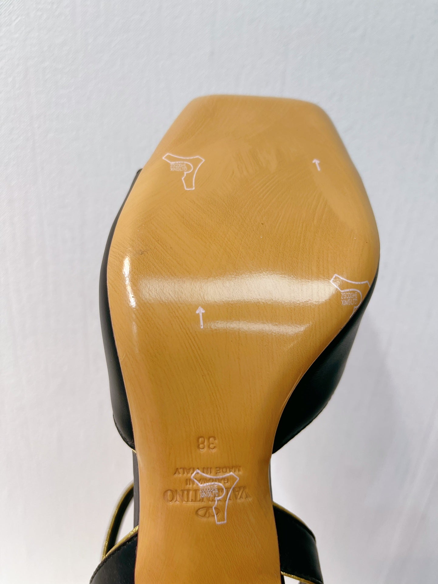 VT Sandals Heels  70mm Black Cowhide 292777