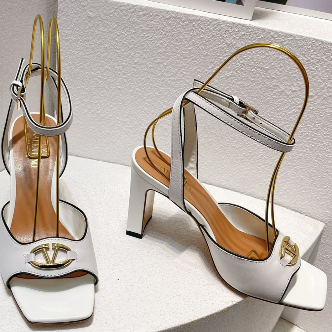 VT Sandals Heels  70mm  White Cowhide 292778