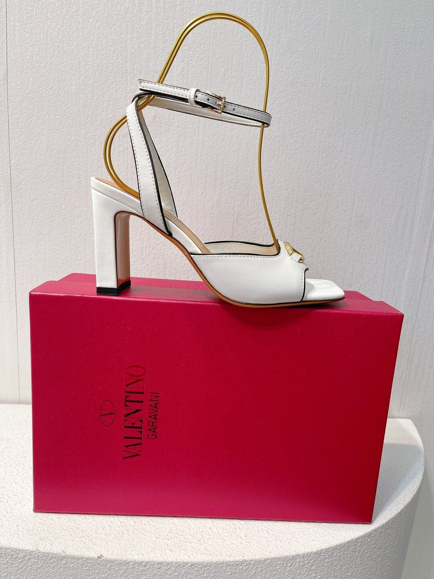 VT Sandals Heels  70mm  White Cowhide 292778