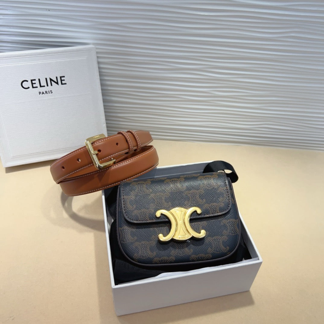 Celine 2026 Arc De Triomphe Belt Bag 25mm Leather