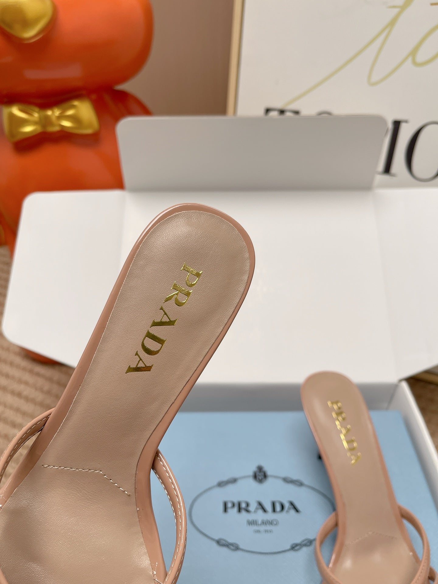 Prada 2026 Sandal 50mm Glossy Leather 854427